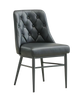 Indoor Black Vinyl Chair with Black Steel Frame