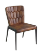 Brown Vinyl Seat&Back Steel Chair, Finish Walnut