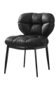 Indoor Black Metal Chair with Black Seat and Back