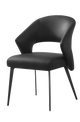 Indoor Black Seat and Back Chair with Black Metal