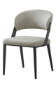 Black Metal Chair with Beige Seat and Back