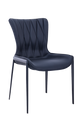 Indoor Black Matt Frame Chair with Black Seat made of Soft PU
