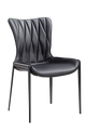 Indoor Black Matt Frame Chair with Black Seat made of Soft PU
