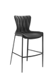 Indoor Black Matt Frame Barstool with Black Seat made of Soft PU