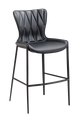 Indoor Black Matt Frame Barstool with Black Seat made of Soft PU