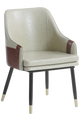 Indoor Black Metal Chair W/ Beige Vinyl Seat, Finish Golden Base