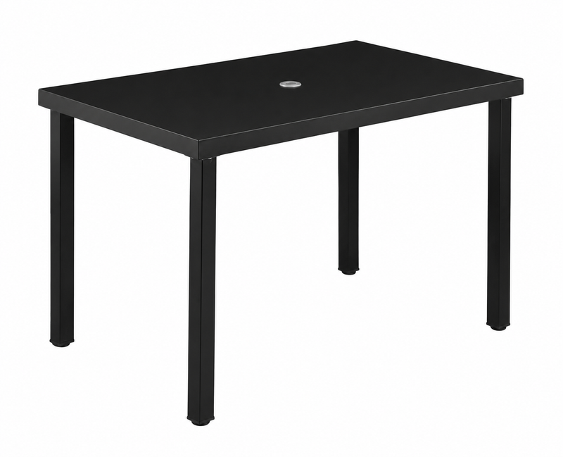 Outdoor Metal Table Finish Black with Square Base