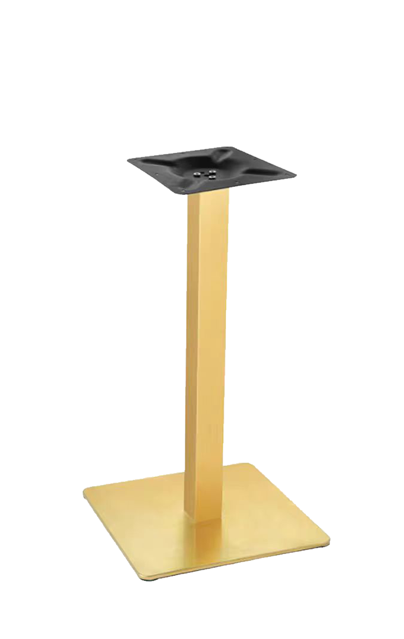 Indoor Golden 20'' X 20'' Square Column Steel Table Base
