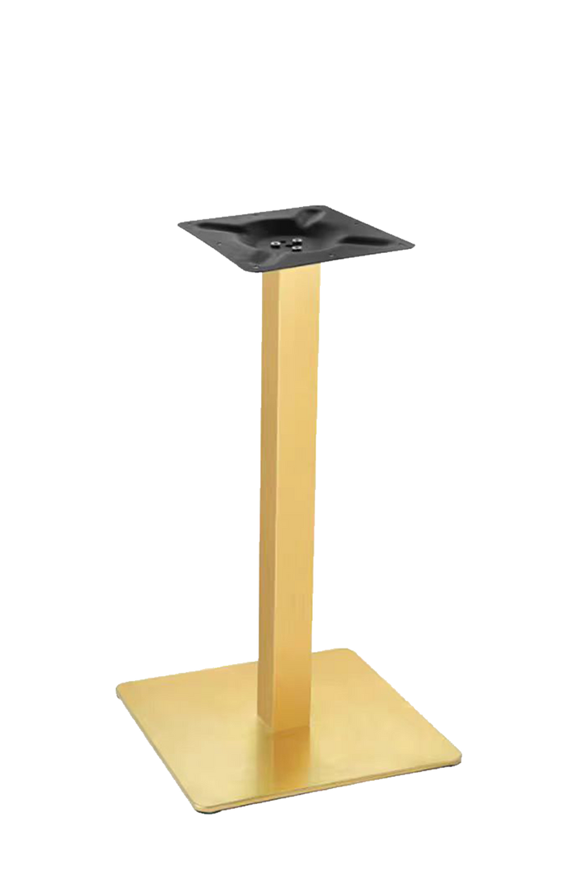 Indoor Golden 20'' X 20'' Square Column Steel Table Base