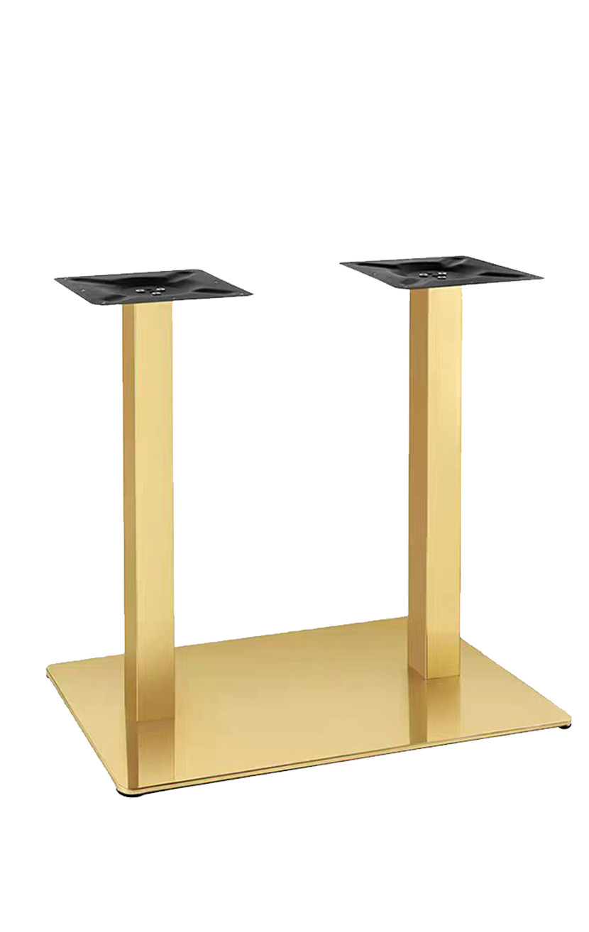 Indoor Golden 18'' X 36'' Rectangle Steel Table Base