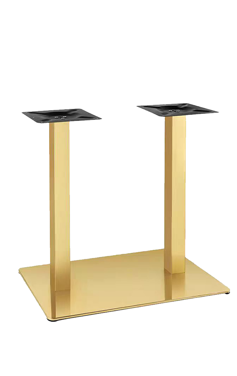 Indoor Golden 18'' X 36'' Rectangle Steel Table Base