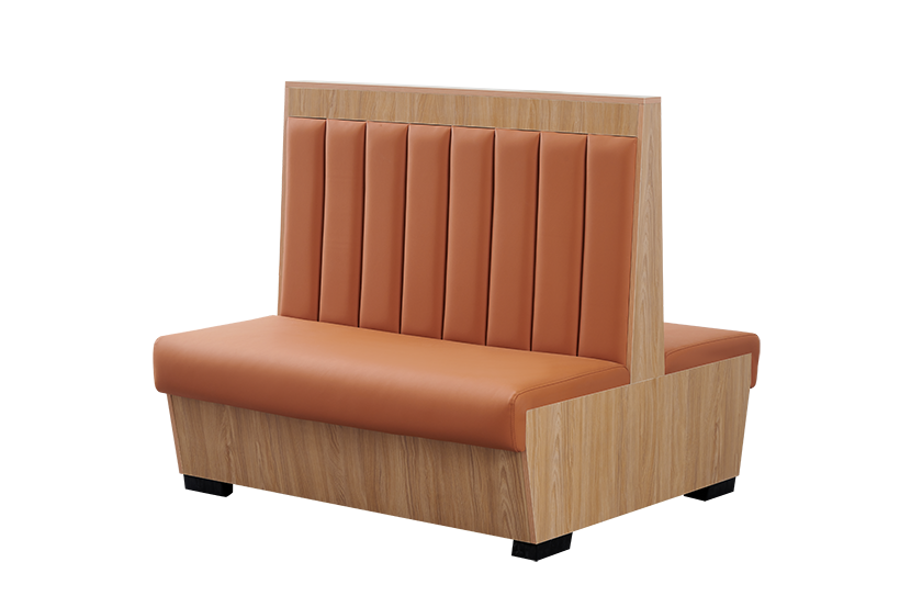 48" Double Nature Wood Trim with Channel Back in Brown Color