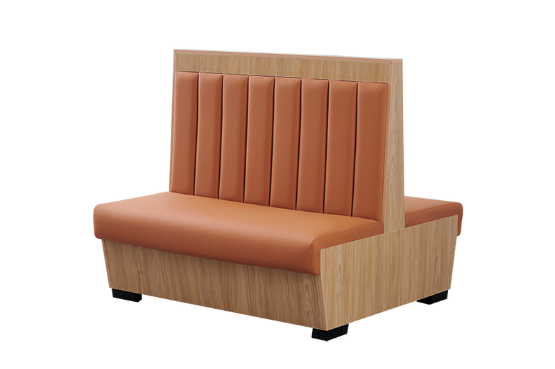 48" Double Nature Wood Trim with Channel Back in Brown Color