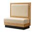 48” Single Nature Wood Trim w/ Back in Beige