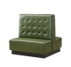 Indoor 48" Double Booth w/ Vinyl Seat, Finish Green