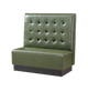 Indoor 48" Single Booth w/ Vinyl Seat, Finish Green