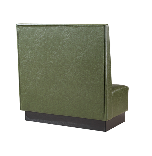 Indoor 48" Single Booth w/ Vinyl Seat, Finish Green