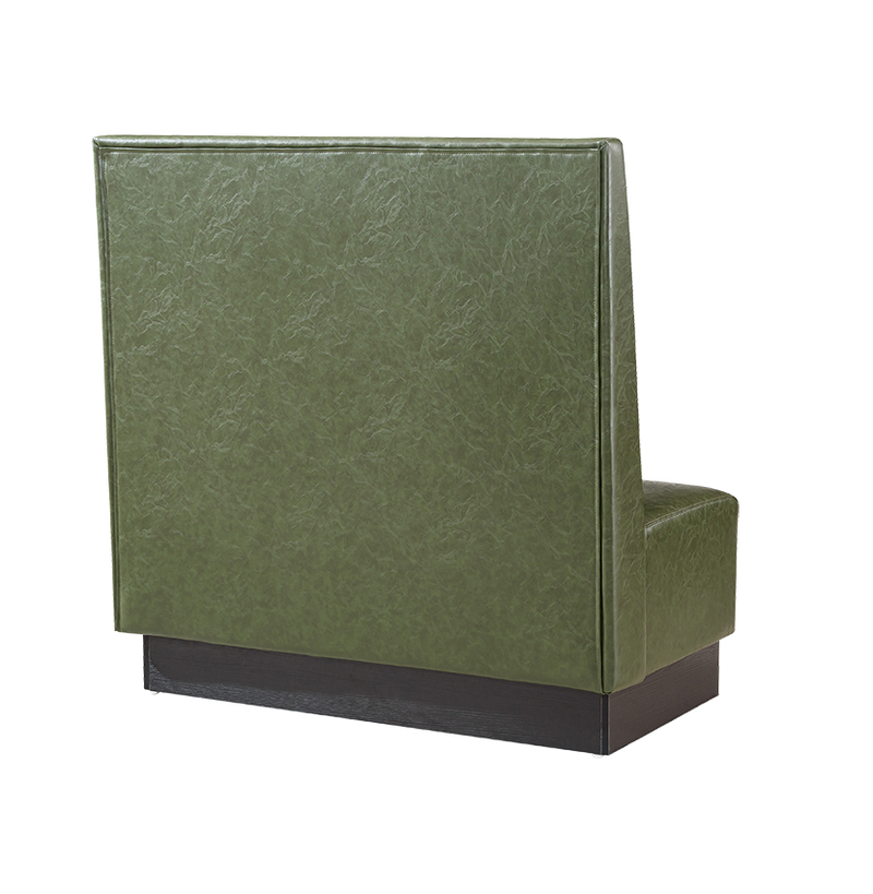 Indoor 48" Single Booth w/ Vinyl Seat, Finish Green