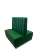 48" Length Green Velvet Fabric Double Booth