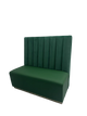 48" Length Green Velvet Fabric Single Booth