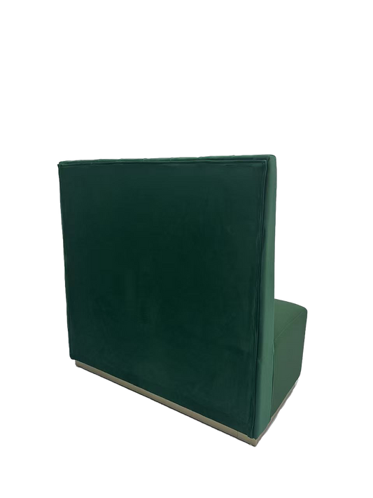 48" Length Green Velvet Fabric Single Booth