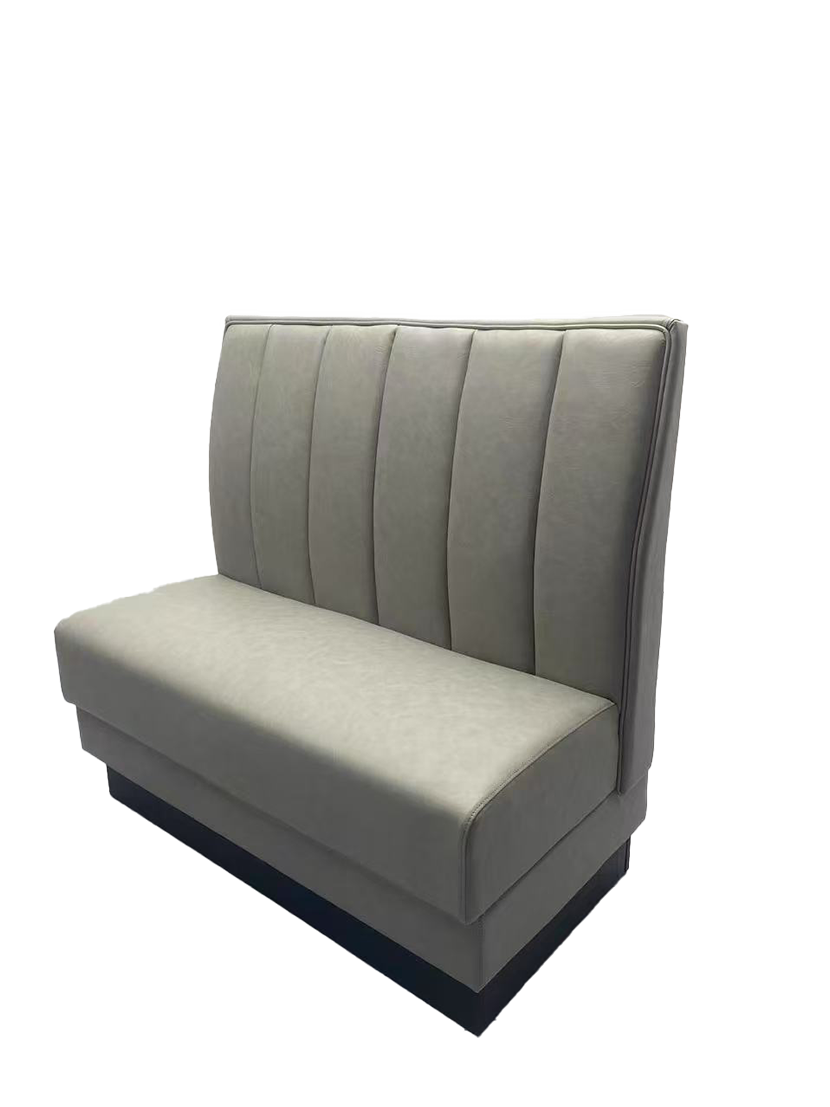 48" Length Indoor Grey Single Booth