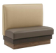 Indoor 48" Single & Double Booth w/ Vinyl Seat, Finish Beige& Brown