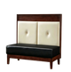 48" Wood Single Booth w/ Black Vinyl Seat ,Finish Walnut