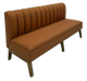 48"/72"  Length Single Booth W/ Brown Vinyl Seat