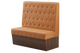 48" Length Indoor Single Booth W/ Orange Vinyl Seat, Finish Walnut