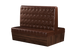 Brown Double Booth Retro American Style Diamond(Standard) or Square Button Tufted, Length 60''