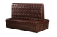 Brown Double Booth Retro American Style Diamond(Standard) or Square Button Tufted, Length 72''