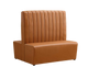 48" Double Booth with Vinyl Seat, Finish Brown