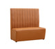 48" Single Booth with Vinyl Seat, Finish Brown