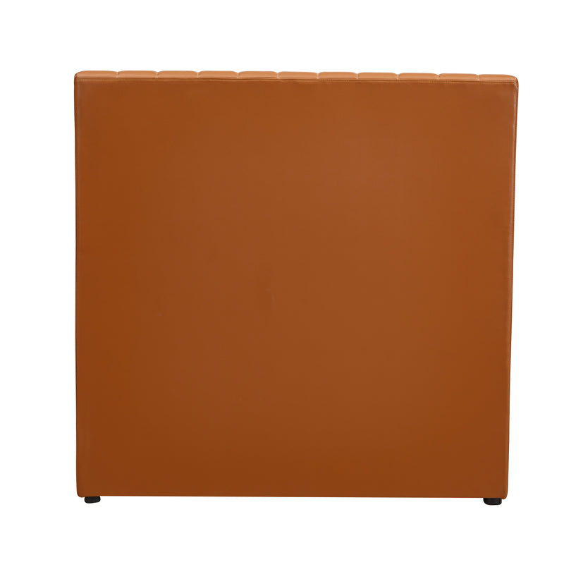 48" Single Booth with Vinyl Seat, Finish Brown