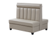Double Booth with Black Vinyl Line Seat and Back, Length 48''