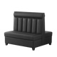 Double Booth with Black Vinyl Line Seat and Back, Length 48''