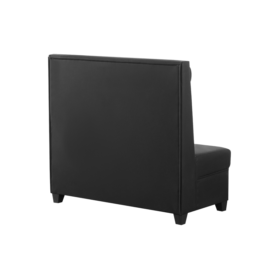 Single Booth with Black Vinyl line Seat and Back, Length 48'' – Apex