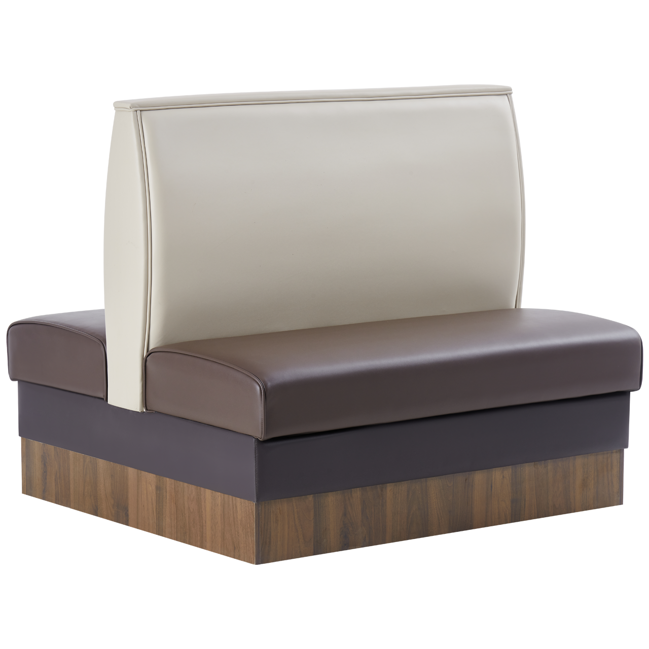 48" Length Double Booth W/ Beige Vinyl Seat