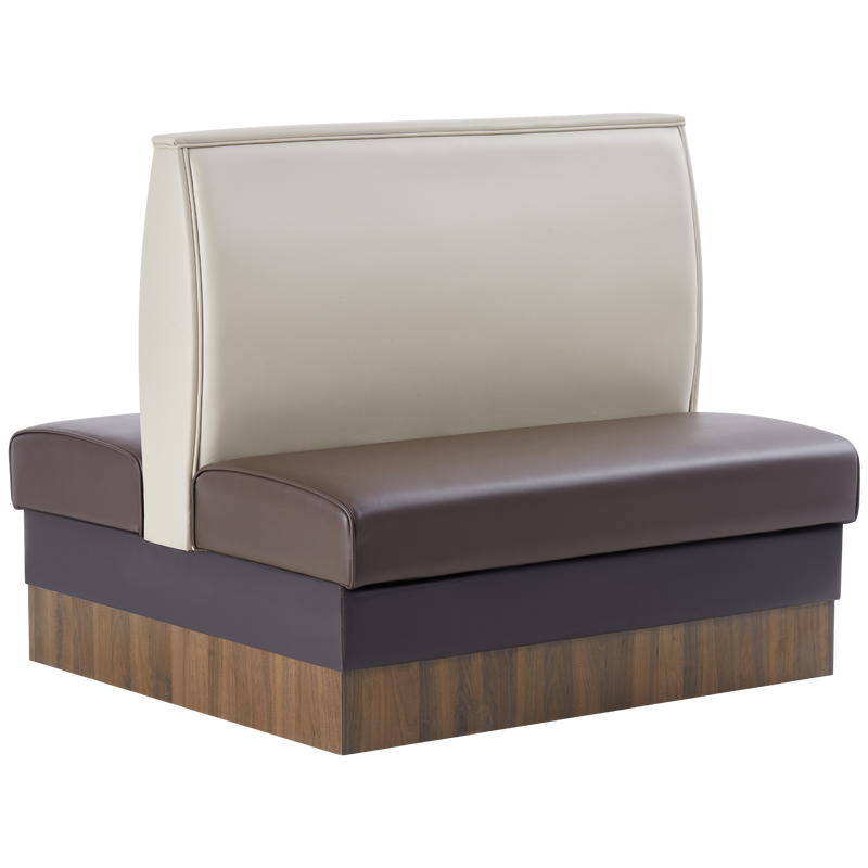 48" Length Double Booth W/ Beige Vinyl Seat