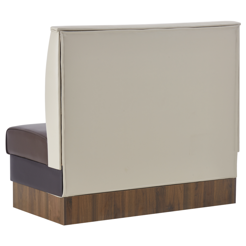48" Length Single Booth W/ Beige Vinyl Seat