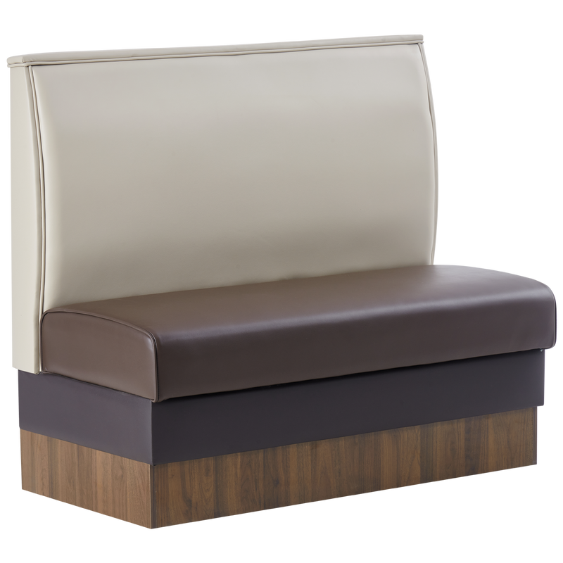 48" Length Single Booth W/ Beige Vinyl Seat