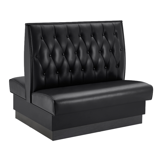 48" Length Burgundy/GRE/GRY/BLK/BRN/RED Double Booth W/ Vinyl Seat