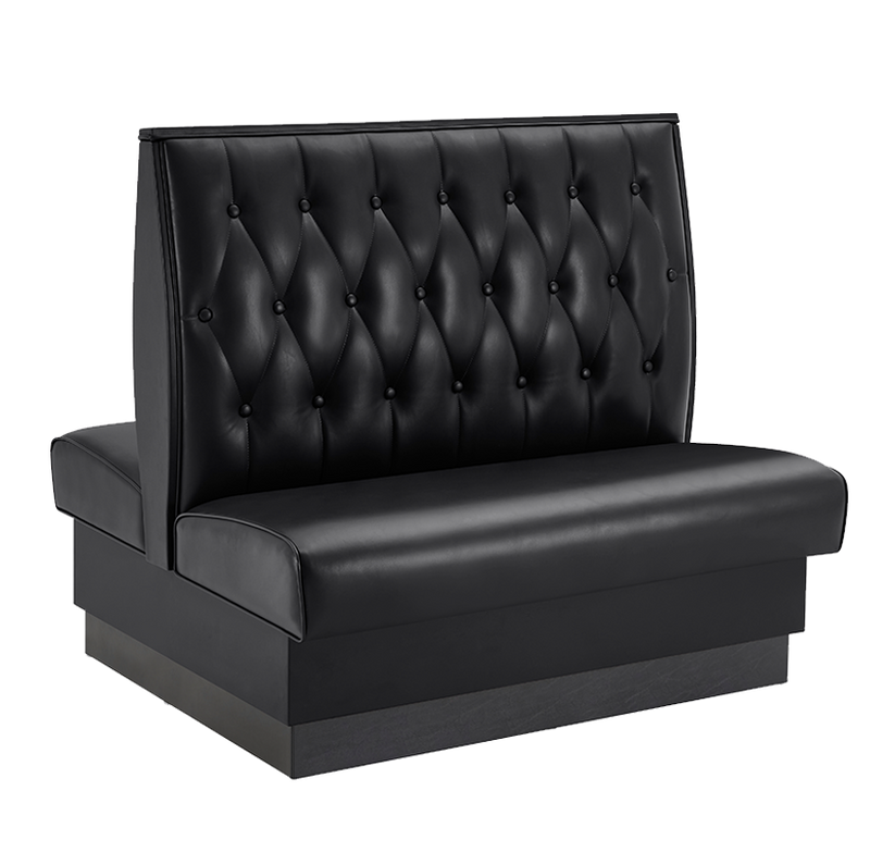 48" Length Burgundy/GRE/GRY/BLK/BRN/RED Double Booth W/ Vinyl Seat