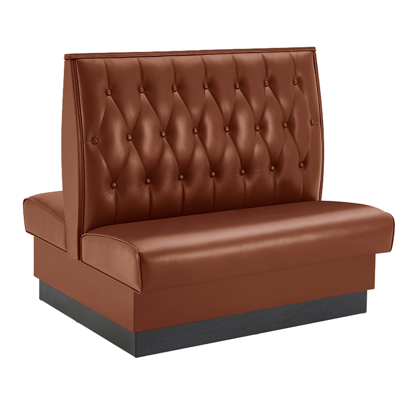 48" Length Burgundy/GRE/GRY/BLK/BRN/RED Double Booth W/ Vinyl Seat