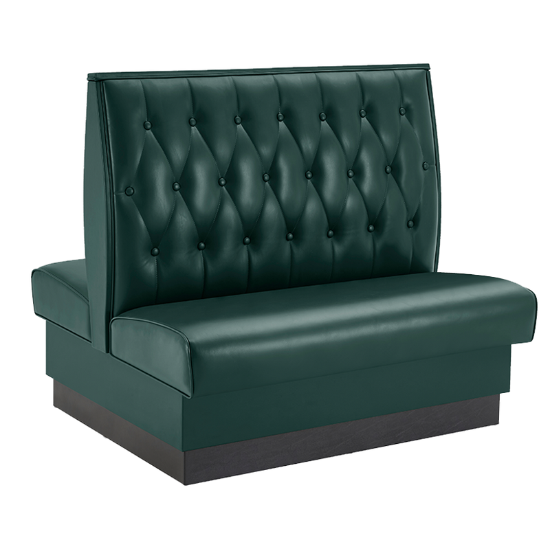48" Length Burgundy/GRE/GRY/BLK/BRN/RED Double Booth W/ Vinyl Seat