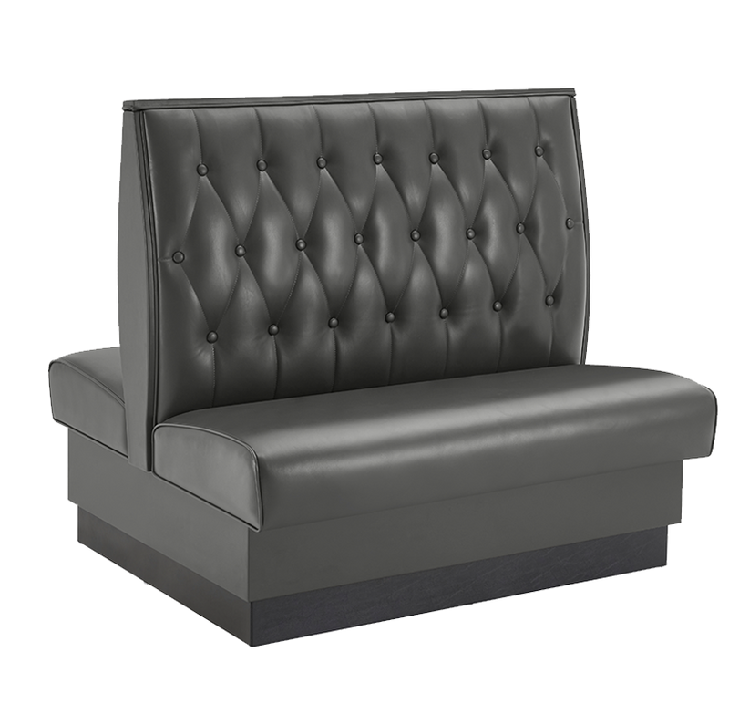 48" Length Burgundy/GRE/GRY/BLK/BRN/RED Double Booth W/ Vinyl Seat