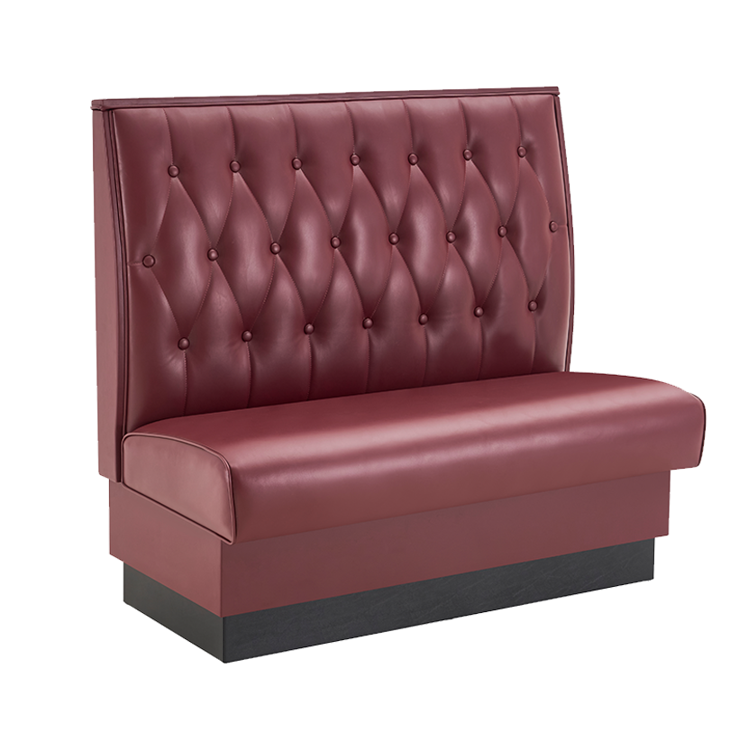 48" Length Burgundy/GRE/GRY/BLK/BRN/RED Single Booth W/ Vinyl Seat