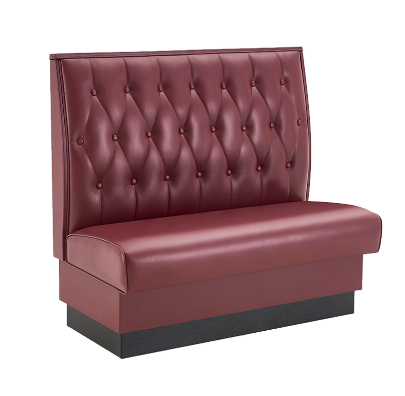 48" Length Burgundy/GRE/GRY/BLK/BRN/RED Single Booth W/ Vinyl Seat
