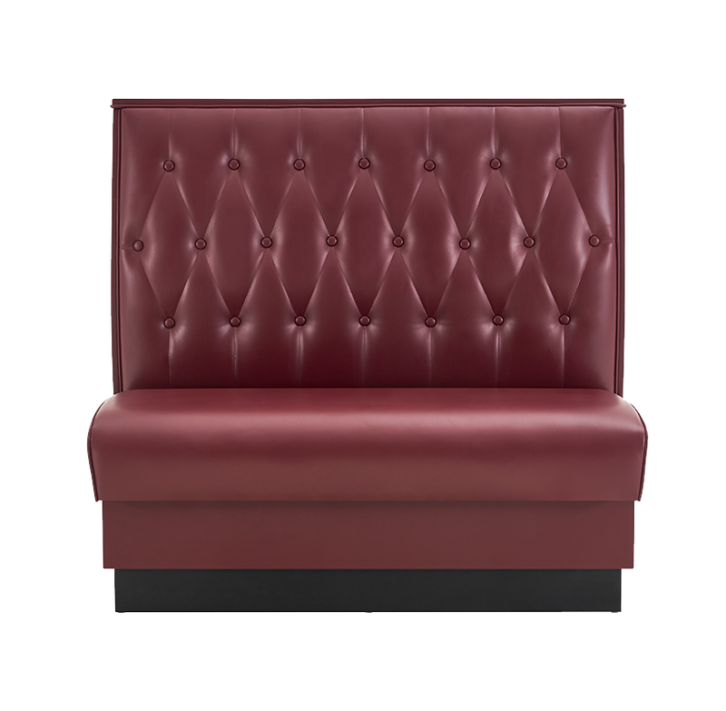 48" Length Burgundy/GRE/GRY/BLK/BRN/RED Single Booth W/ Vinyl Seat